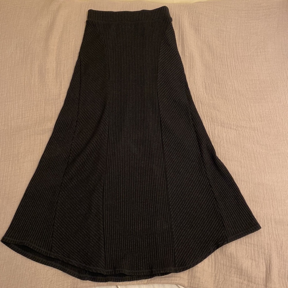 rag & bone Black Ribbed Maxi Skirt. Size XS